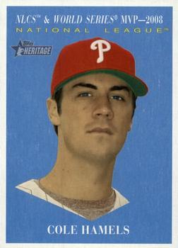 #480 Cole Hamels - Philadelphia Phillies - 2010 Topps Heritage Baseball