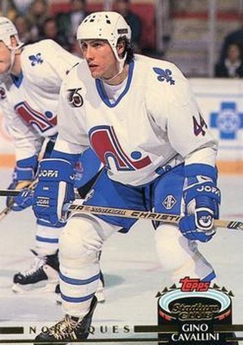 #480 Gino Cavallini - Quebec Nordiques - 1992-93 Stadium Club Hockey