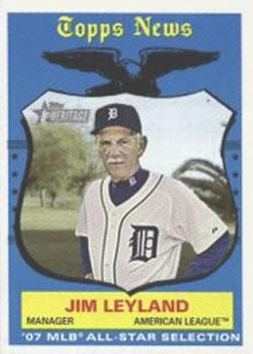 #480 Jim Leyland - Detroit Tigers - 2008 Topps Heritage Baseball