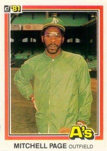 #480 Mitchell Page - Oakland Athletics - 1981 Donruss Baseball