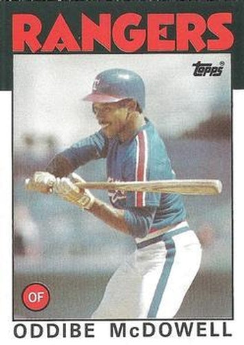 #480 Oddibe McDowell - Texas Rangers - 1986 Topps Baseball