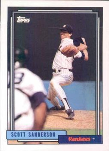 #480 Scott Sanderson - New York Yankees - 1992 Topps Baseball