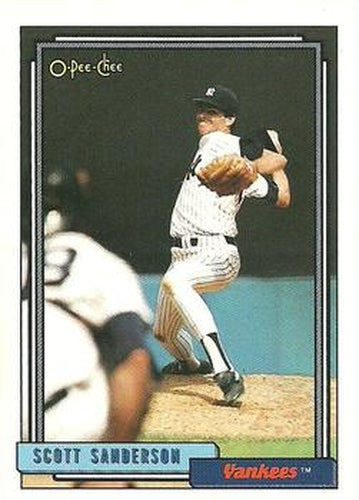 #480 Scott Sanderson - New York Yankees - 1992 O-Pee-Chee Baseball