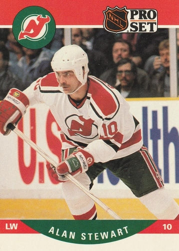 #480 Alan Stewart - New Jersey Devils - 1990-91 Pro Set Hockey