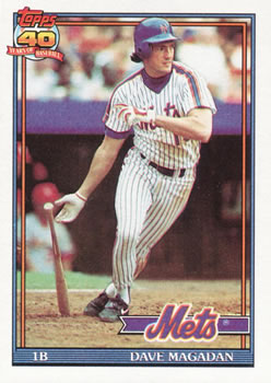 #480 Dave Magadan - New York Mets - 1991 Topps Baseball