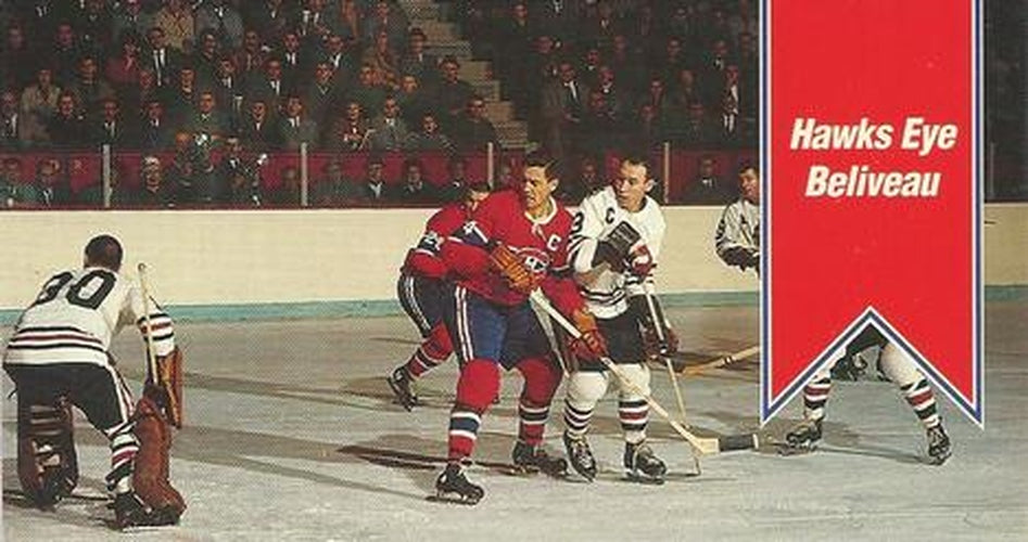 #159 Hawks Eye Beliveau - Montreal Canadiens / Chicago Blackhawks - 1994-95 Parkhurst Tall Boys 1964-65 Hockey