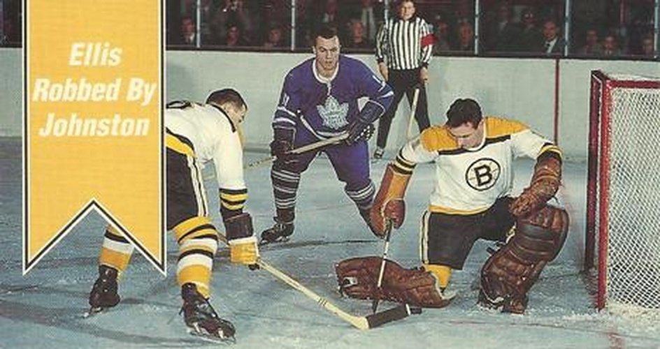 #168 Ellis Robbed by Johnston - Boston Bruins / Toronto Maple Leafs - 1994-95 Parkhurst Tall Boys 1964-65 Hockey