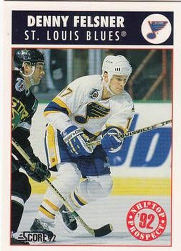 #481 Denny Felsner - St. Louis Blues - 1992-93 Score USA Hockey