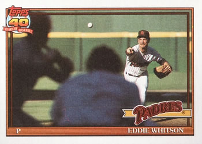 #481 Eddie Whitson - San Diego Padres - 1991 Topps Baseball