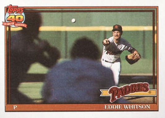 #481 Eddie Whitson - San Diego Padres - 1991 Topps Baseball