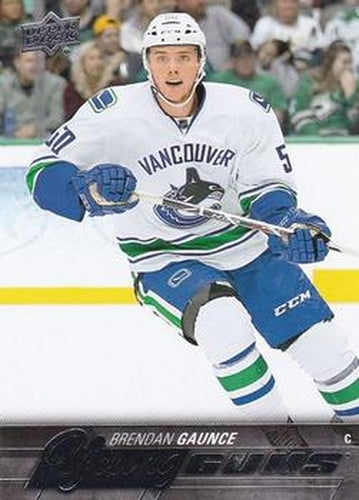 #481 Brendan Gaunce - Vancouver Canucks - 2015-16 Upper Deck Hockey