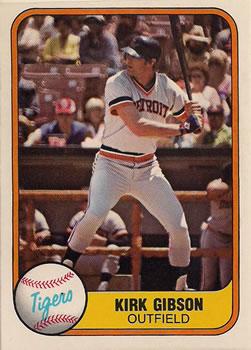 #481 Kirk Gibson - Detroit Tigers - 1981 Fleer Baseball