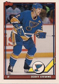 #481 Scott Stevens - St. Louis Blues - 1991-92 Topps Hockey