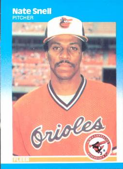 #481 Nate Snell - Baltimore Orioles - 1987 Fleer Baseball