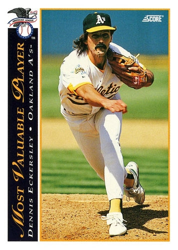 #481 Dennis Eckersley - Oakland Athletics - 1993 Score Baseball