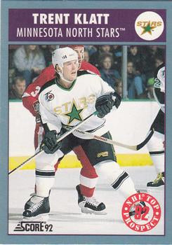 #482 Trent Klatt - Minnesota North Stars - 1992-93 Score Canadian Hockey