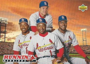 #482 Geronimo Pena / Ray Lankford / Ozzie Smith / Bernard Gilkey - St. Louis Cardinals - 1993 Upper Deck Baseball