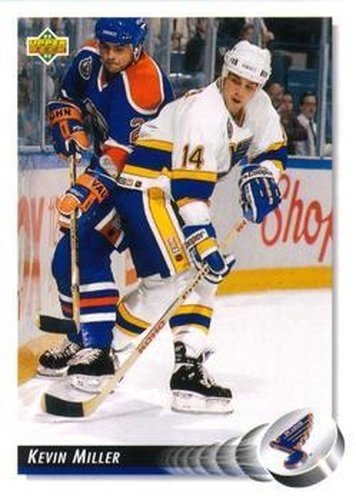 #482 Kevin Miller - St. Louis Blues - 1992-93 Upper Deck Hockey