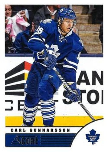 #482 Carl Gunnarsson - Toronto Maple Leafs - 2013-14 Score Hockey