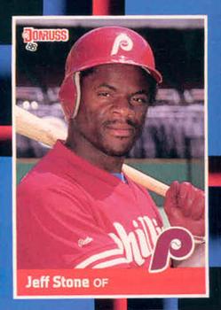 #482 Jeff Stone - Philadelphia Phillies - 1988 Donruss Baseball