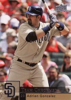 #482 Adrian Gonzalez - San Diego Padres - 2009 Upper Deck Baseball