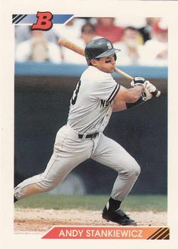 #482 Andy Stankiewicz - New York Yankees - 1992 Bowman Baseball