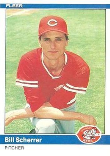 #482 Bill Scherrer - Cincinnati Reds - 1984 Fleer Baseball