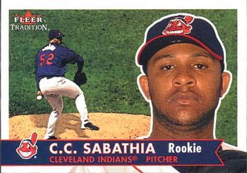 #482 C.C. Sabathia - Cleveland Indians - 2001 Fleer Tradition Baseball
