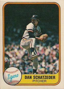 #482 Dan Schatzeder - Detroit Tigers - 1981 Fleer Baseball