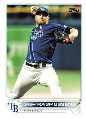 #482 Drew Rasmussen - Tampa Bay Rays - 2022 Topps Baseball