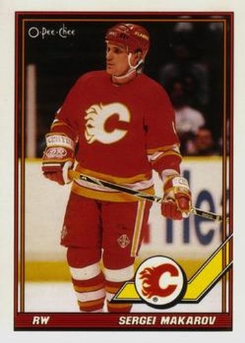 #482 Sergei Makarov - Calgary Flames - 1991-92 O-Pee-Chee Hockey