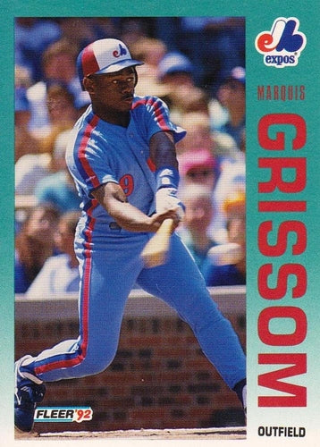 #482 Marquis Grissom - Montreal Expos - 1992 Fleer Baseball