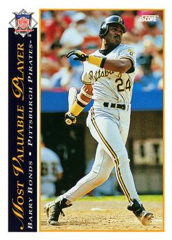 #482 Barry Bonds - Pittsburgh Pirates - 1993 Score Baseball