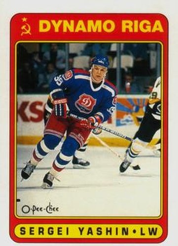 #482 Sergei Yashin - Dinamo Riga - 1990-91 O-Pee-Chee Hockey