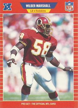 #482 Wilber Marshall - Washington Redskins - 1989 Pro Set Football