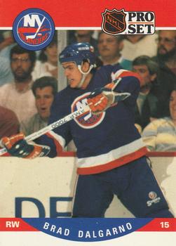 #482 Brad Dalgarno - New York Islanders - 1990-91 Pro Set Hockey
