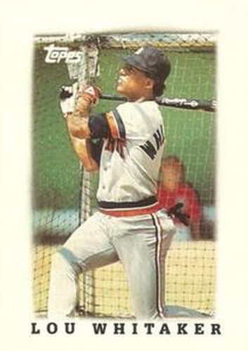 #13 Lou Whitaker - Detroit Tigers - 1988 Topps Major League Leaders Minis Baseball
