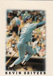 #15 Kevin Seitzer - Kansas City Royals - 1988 Topps Major League Leaders Minis Baseball