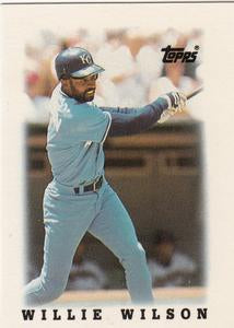 #17 Willie Wilson - Kansas City Royals - 1988 Topps Major League Leaders Minis Baseball