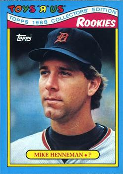 #13 Mike Henneman - Detroit Tigers - 1988 Topps Toys"R"Us Rookies Baseball