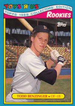 #1 Todd Benzinger - Boston Red Sox - 1988 Topps Toys"R"Us Rookies Baseball