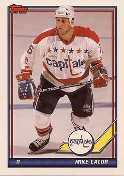 #483 Mike Lalor - Washington Capitals - 1991-92 Topps Hockey