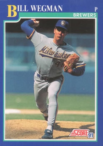 #483 Bill Wegman - Milwaukee Brewers - 1991 Score Baseball