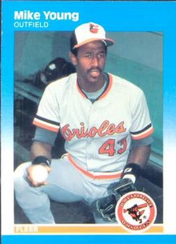 #483 Mike Young - Baltimore Orioles - 1987 Fleer Baseball