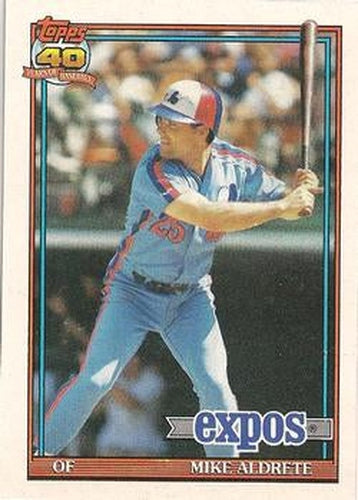 #483 Mike Aldrete - Montreal Expos - 1991 Topps Baseball