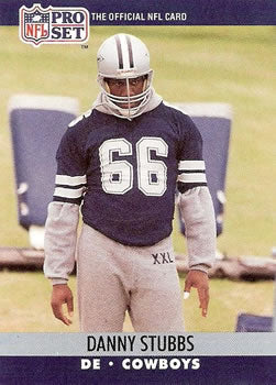 #483 Danny Stubbs - Dallas Cowboys - 1990 Pro Set Football