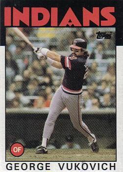 #483 George Vukovich - Cleveland Indians - 1986 Topps Baseball