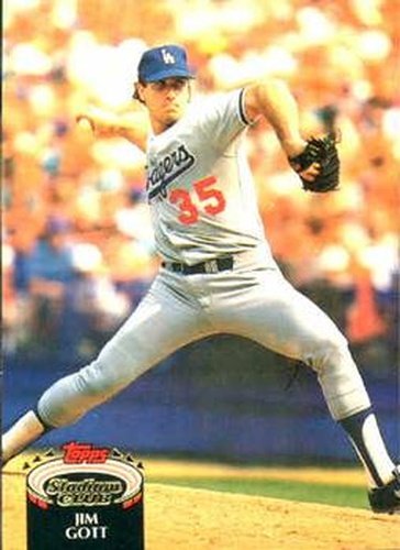 #483 Jim Gott - Los Angeles Dodgers - 1992 Stadium Club Baseball