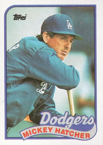 #483 Mickey Hatcher - Los Angeles Dodgers - 1989 Topps Baseball