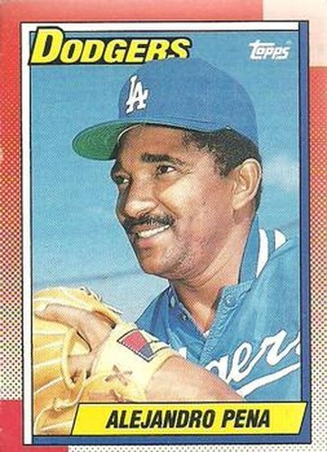 #483 Alejandro Pena - Los Angeles Dodgers - 1990 Topps Baseball